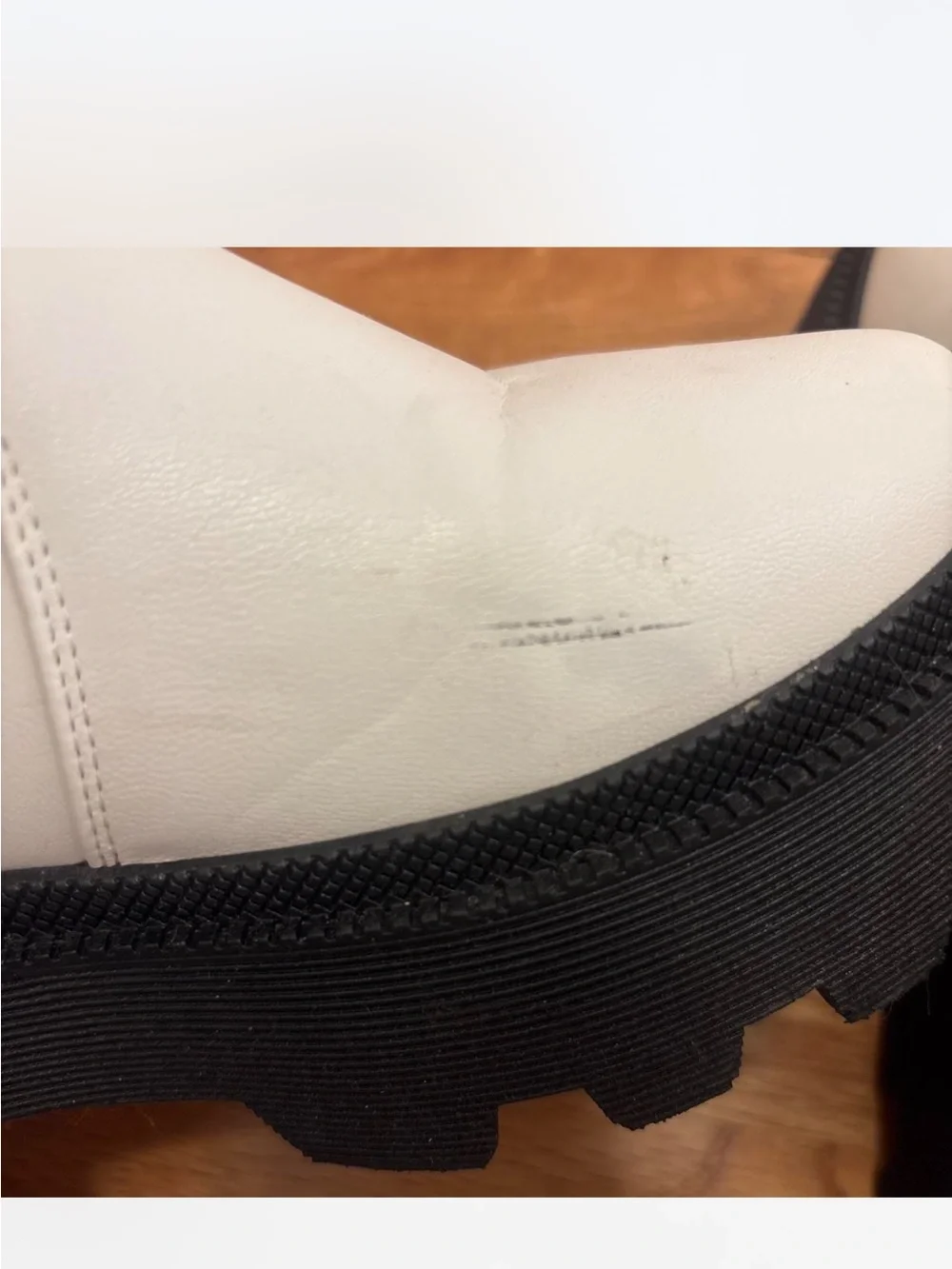 Forever 21 white with black sole Platform Ankle Boots